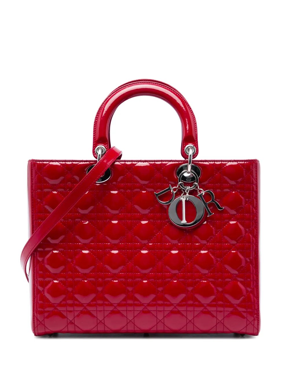 2012 Large Patent Cannage Lady Dior satchel