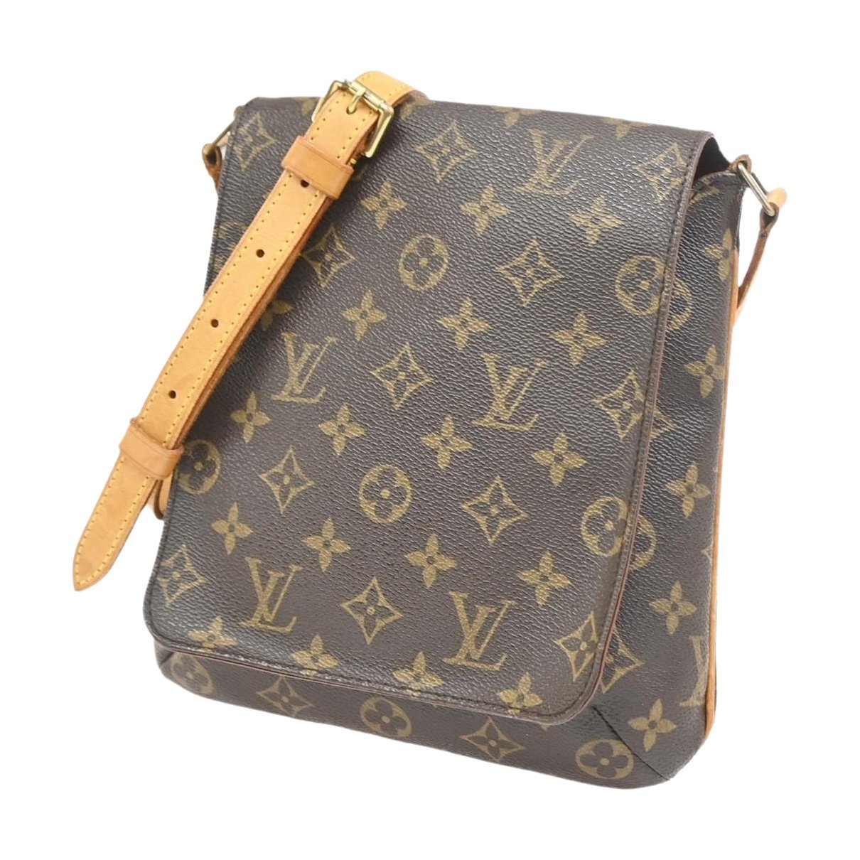 Musette cloth handbag