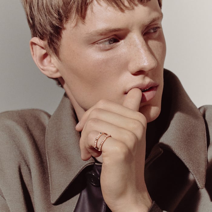 Sans Coloris Hermès Clou d'H Ring, Large Model