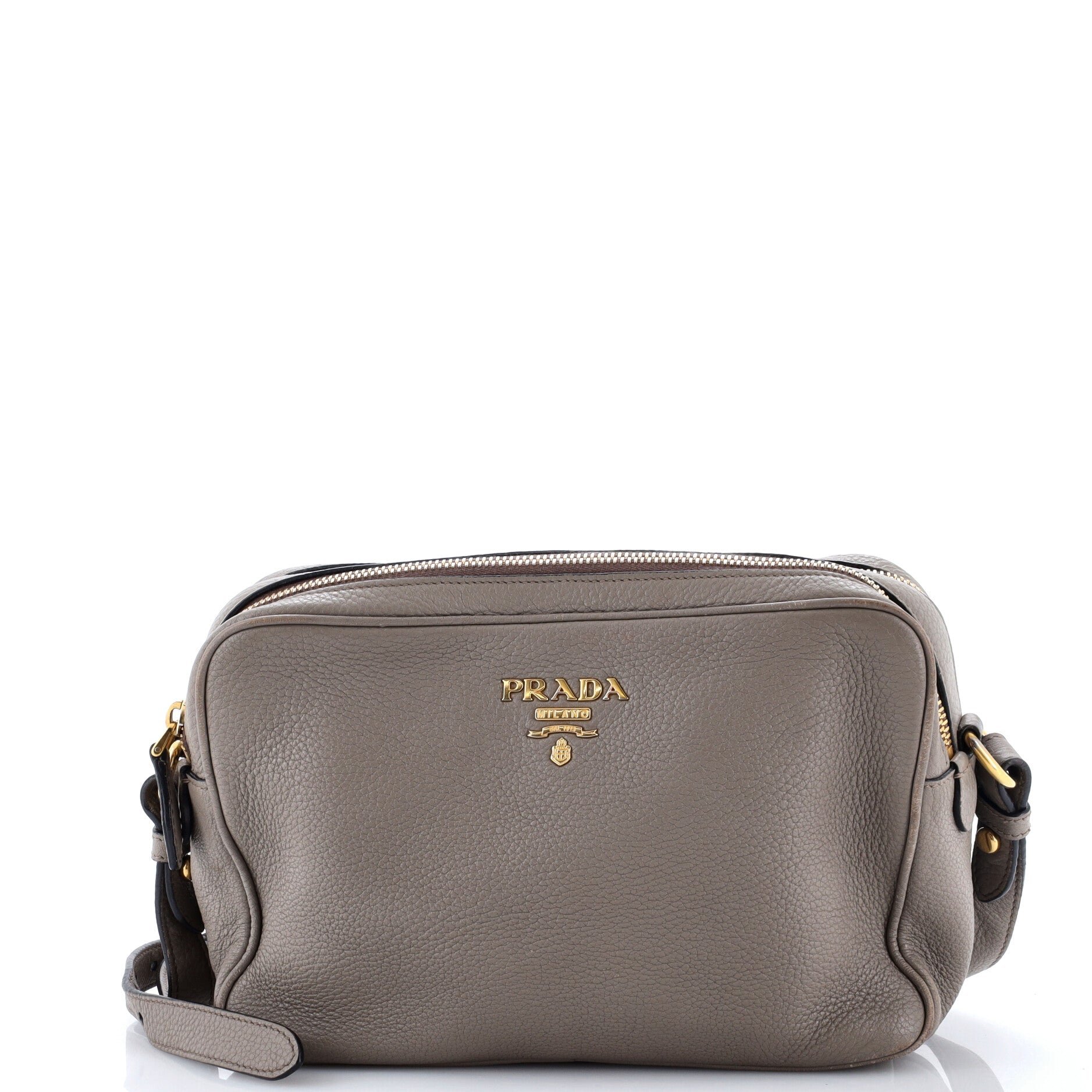 Prada Double Zip Camera Bag Vitello Daino