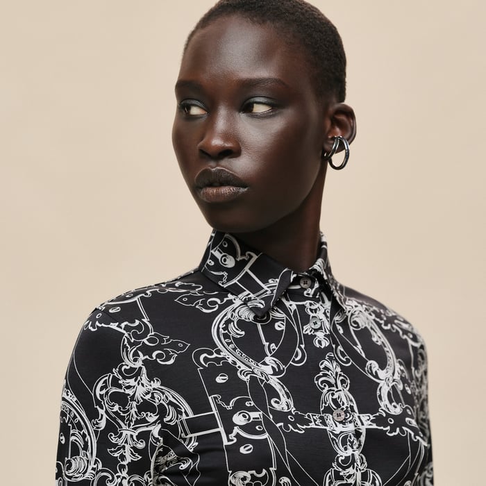Noir "Ferronnerie Remix" Fitted Shirt