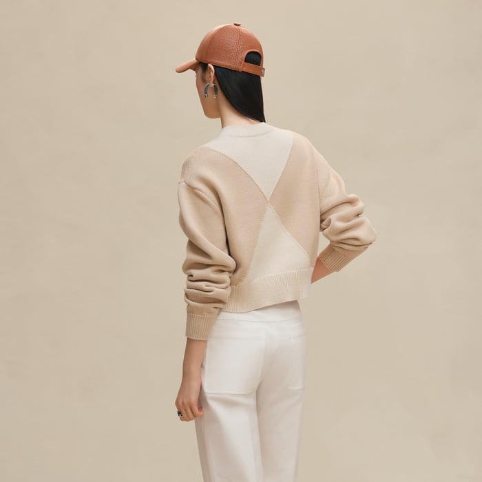 Blanc Naturel Cashmere Long-sleeve Sweater