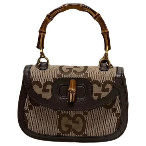 Convertible Bamboo Top Handle cloth crossbody bag