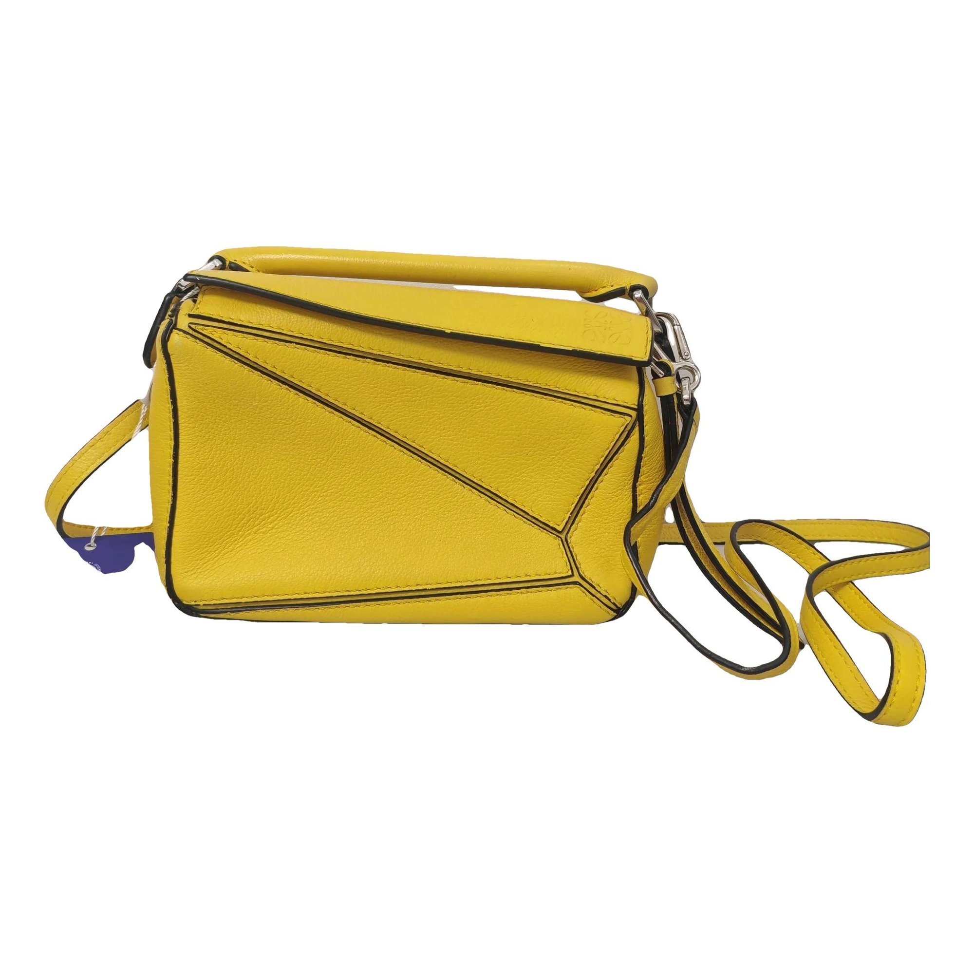 Puzzle leather handbag