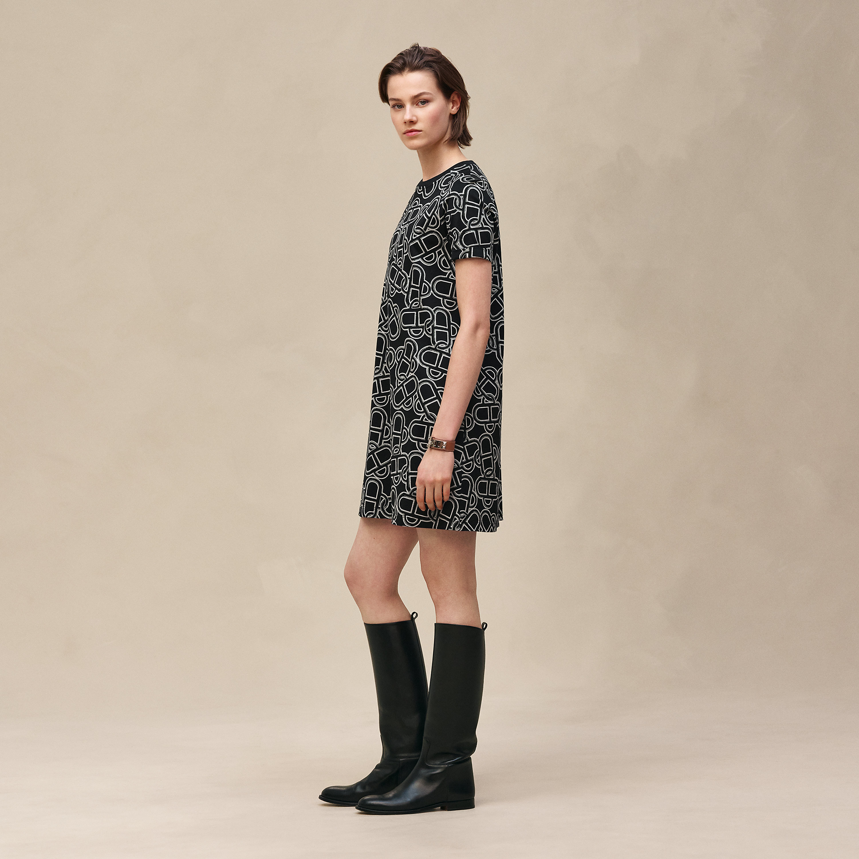 "Maillon Equestre" flared dress