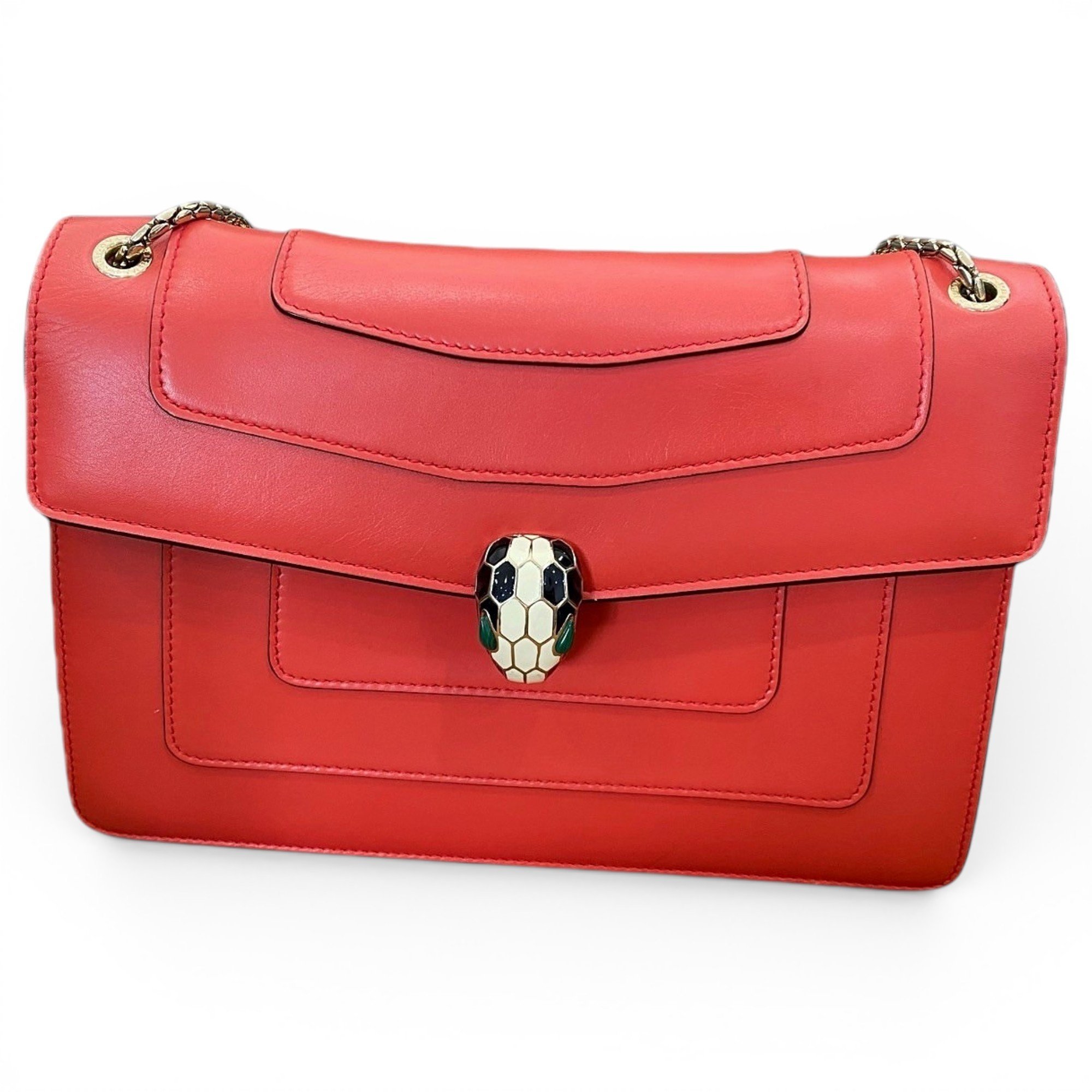 Serpenti leather handbag