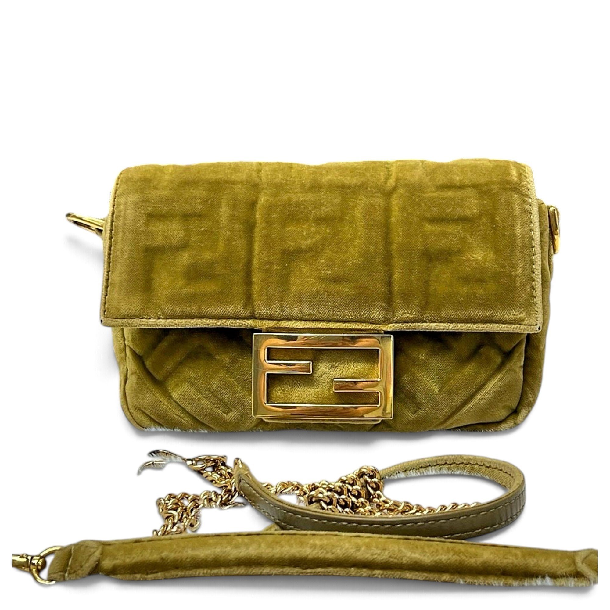 Baguette velvet handbag