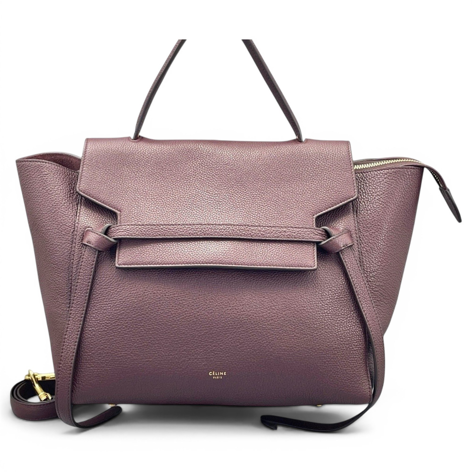 Belt leather handbag
