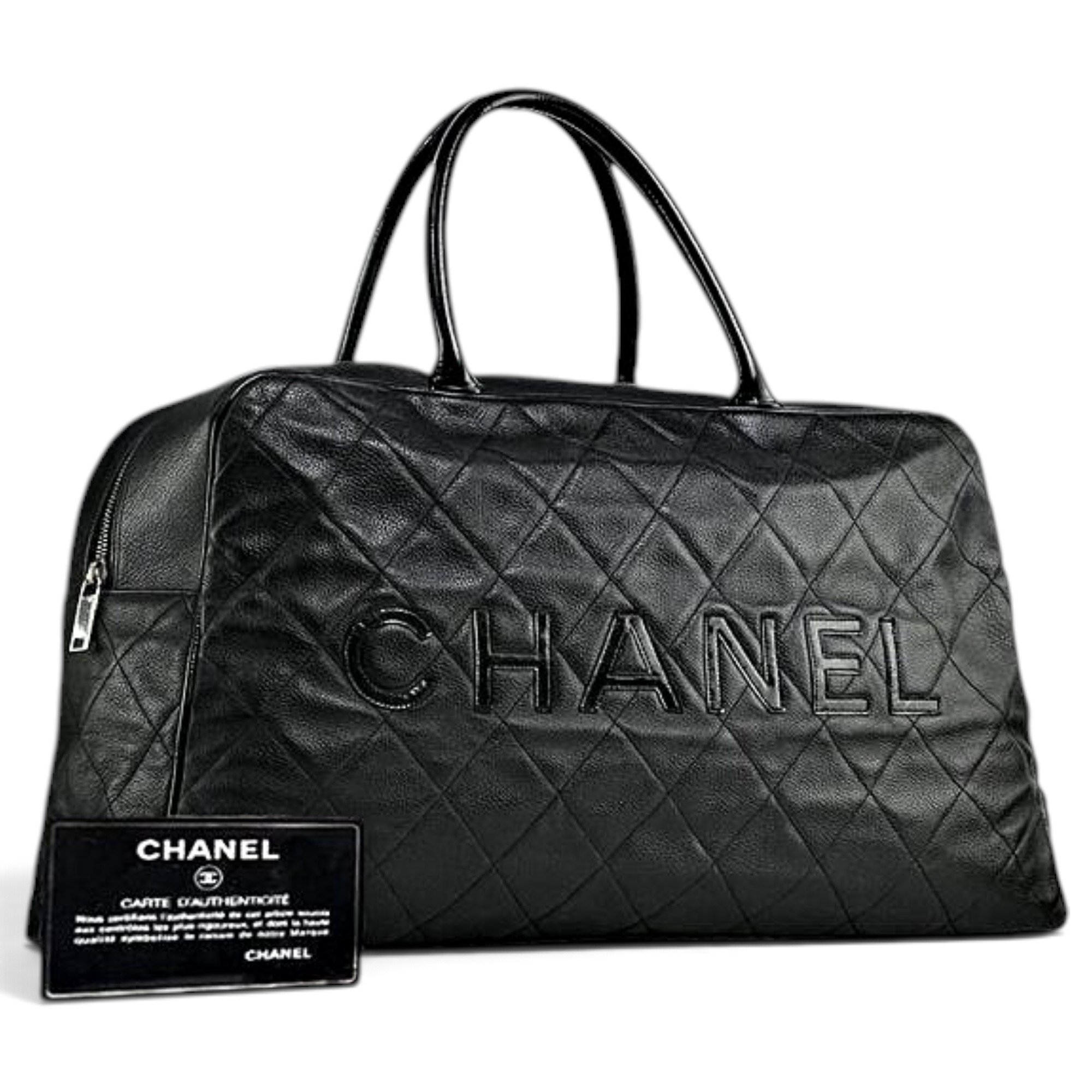 Trendy CC Bowler leather tote