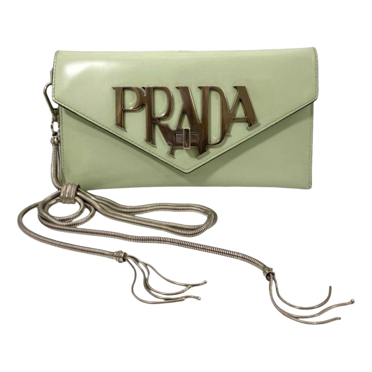 Leather clutch bag