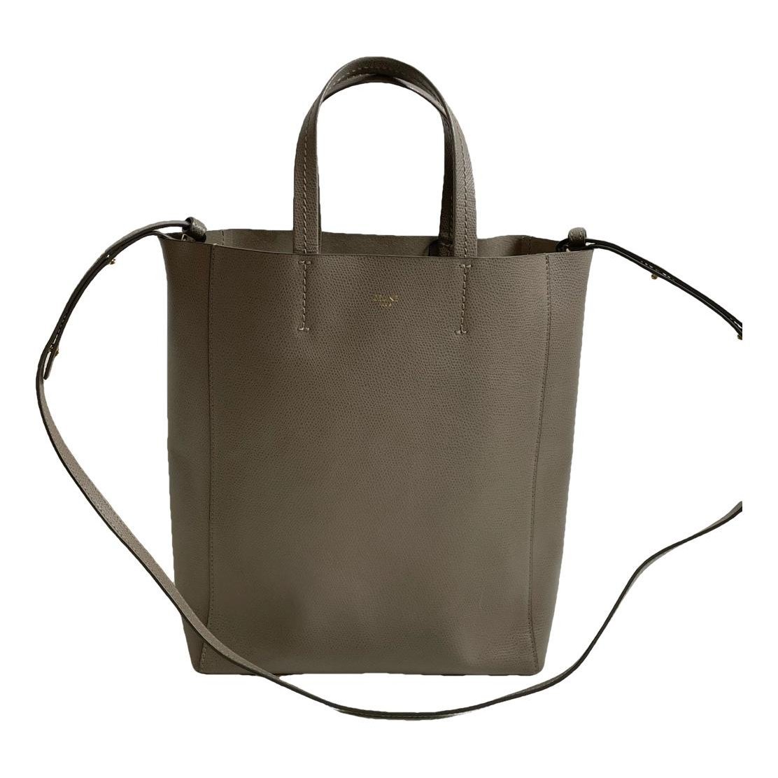 Cabas leather handbag