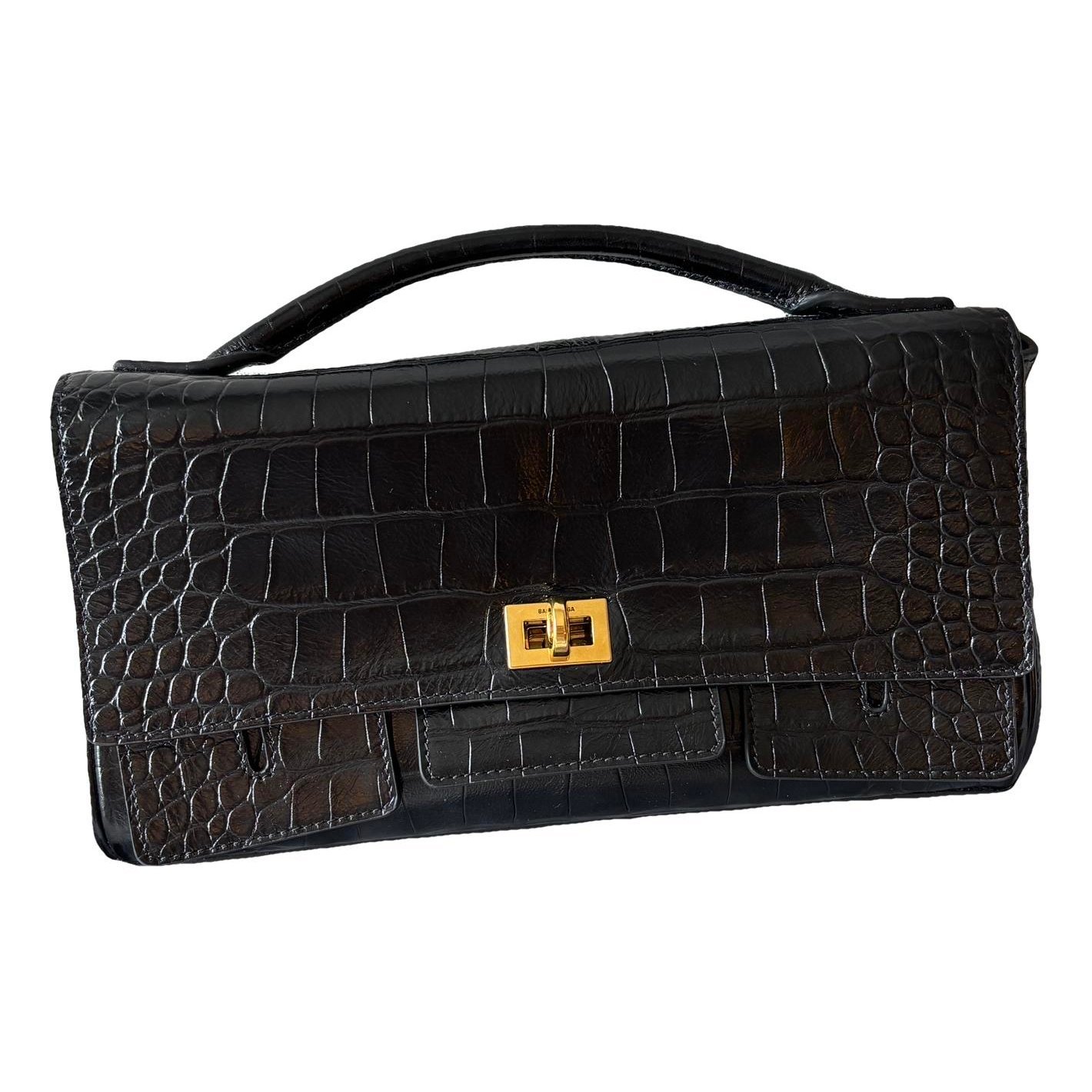 Leather clutch bag