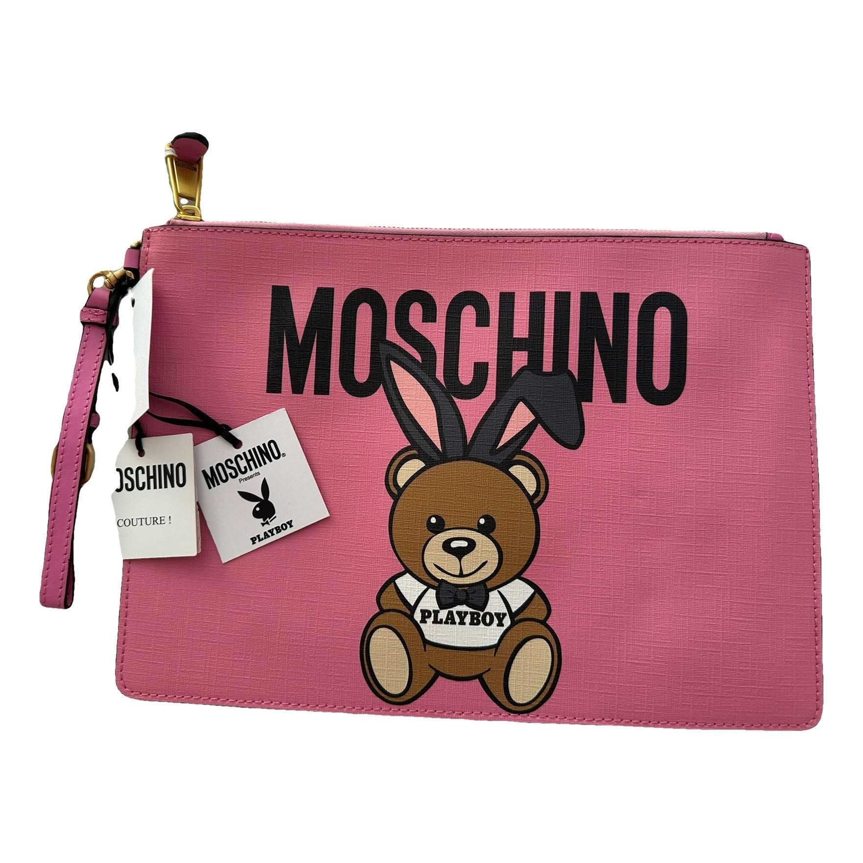 Leather clutch bag