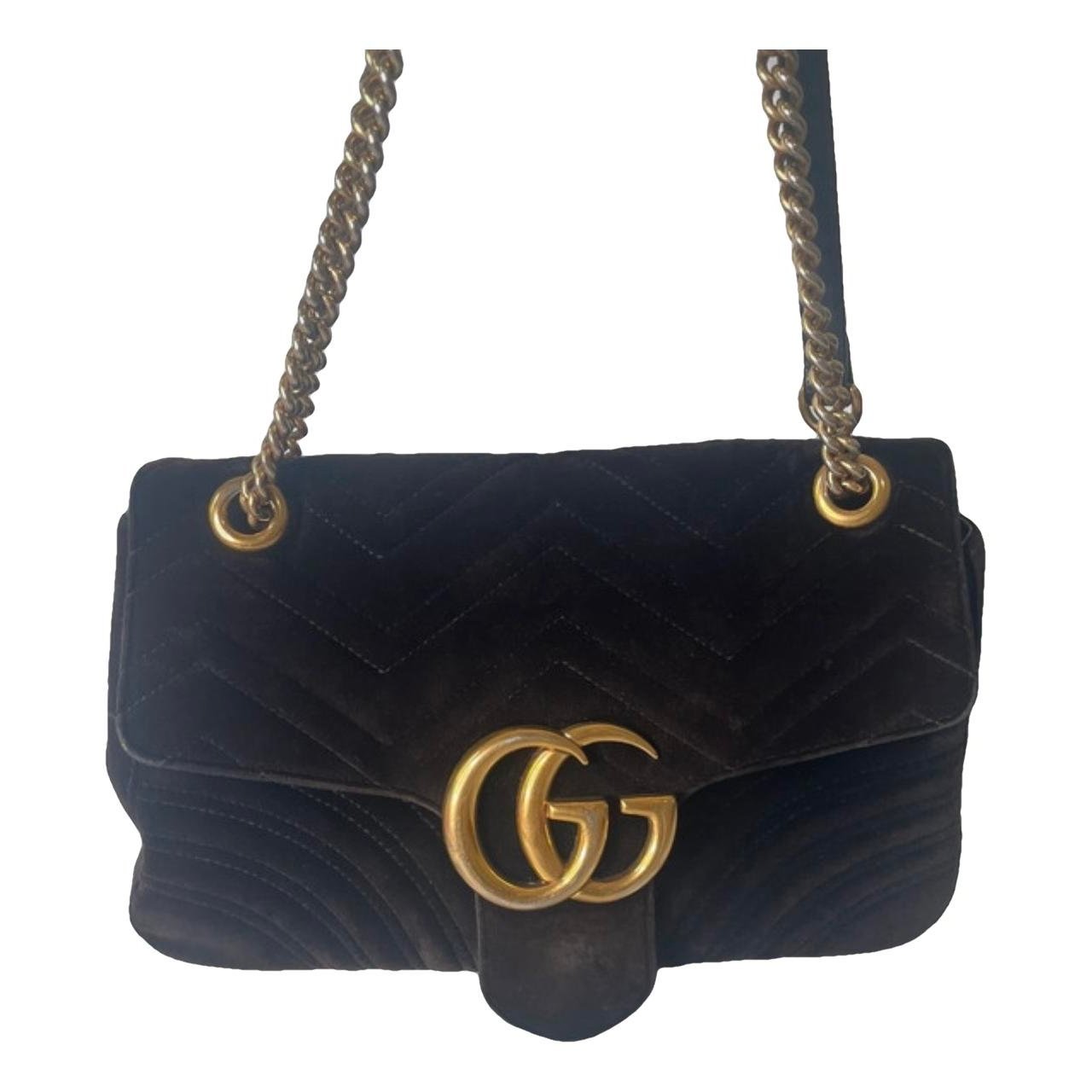 GG Marmont Flap velvet handbag