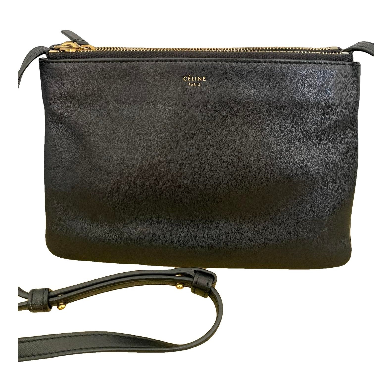 Trio leather crossbody bag