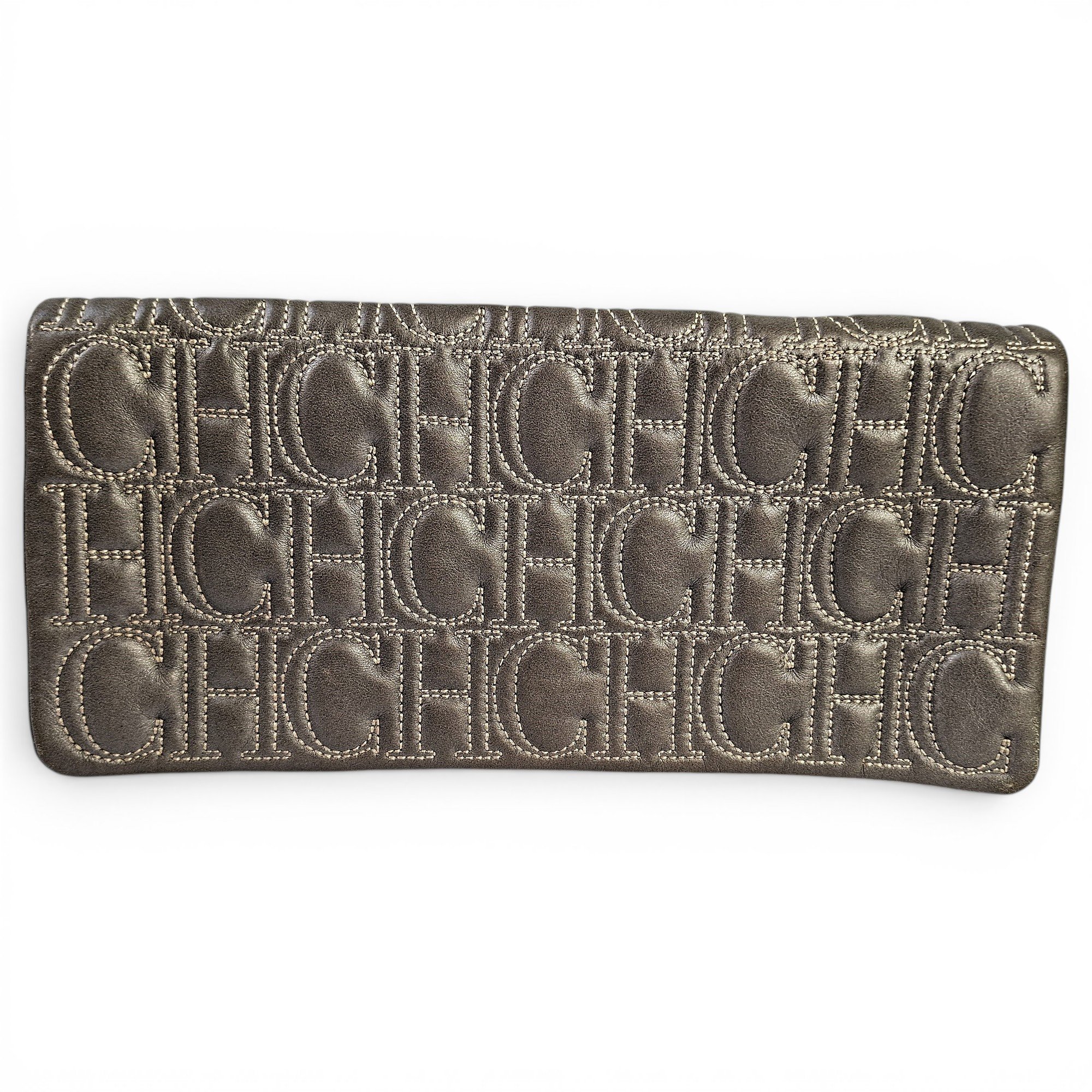 Leather clutch bag