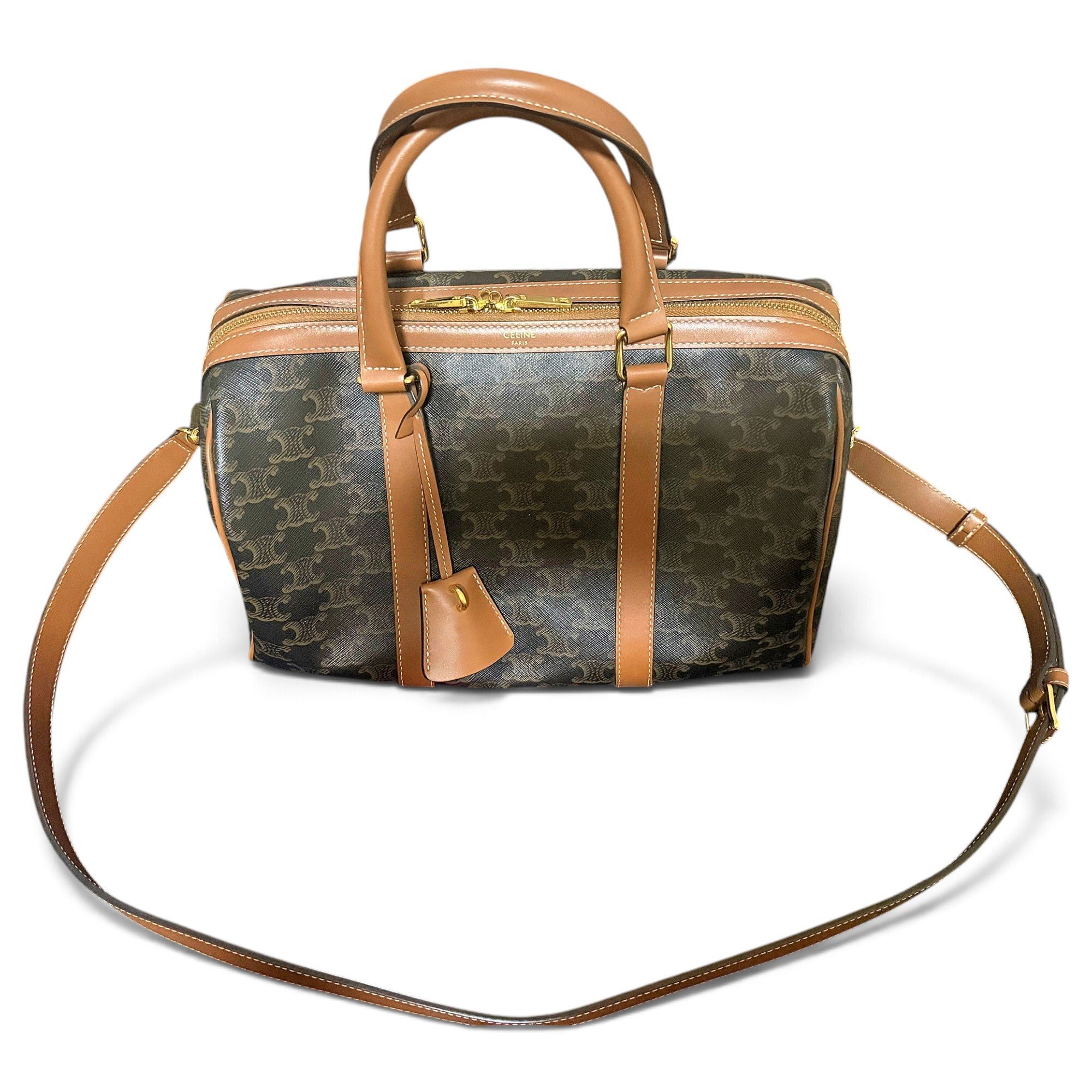 Leather bowling bag