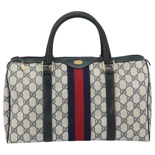 Boston leather bowling bag