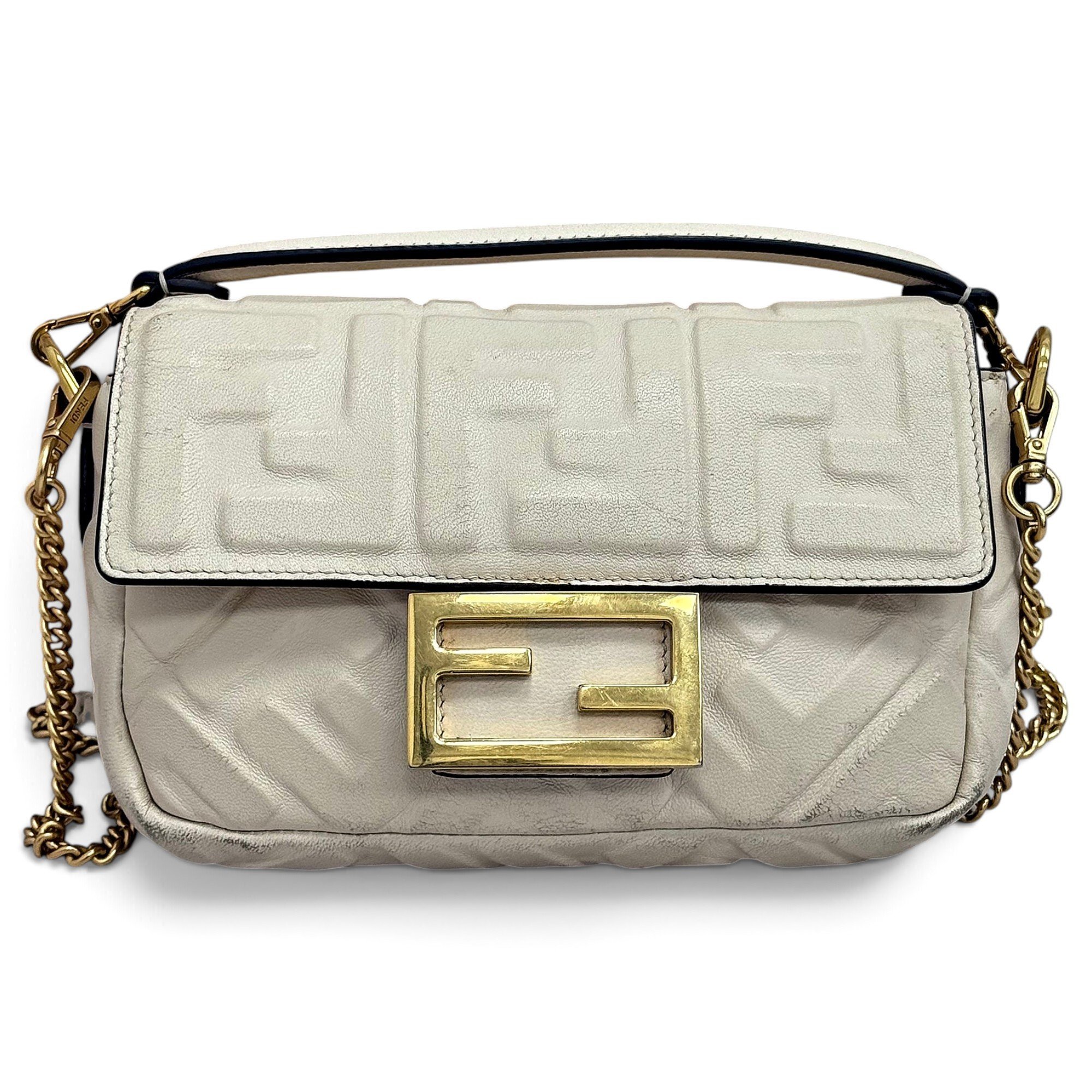 Baguette Chain Midi leather handbag