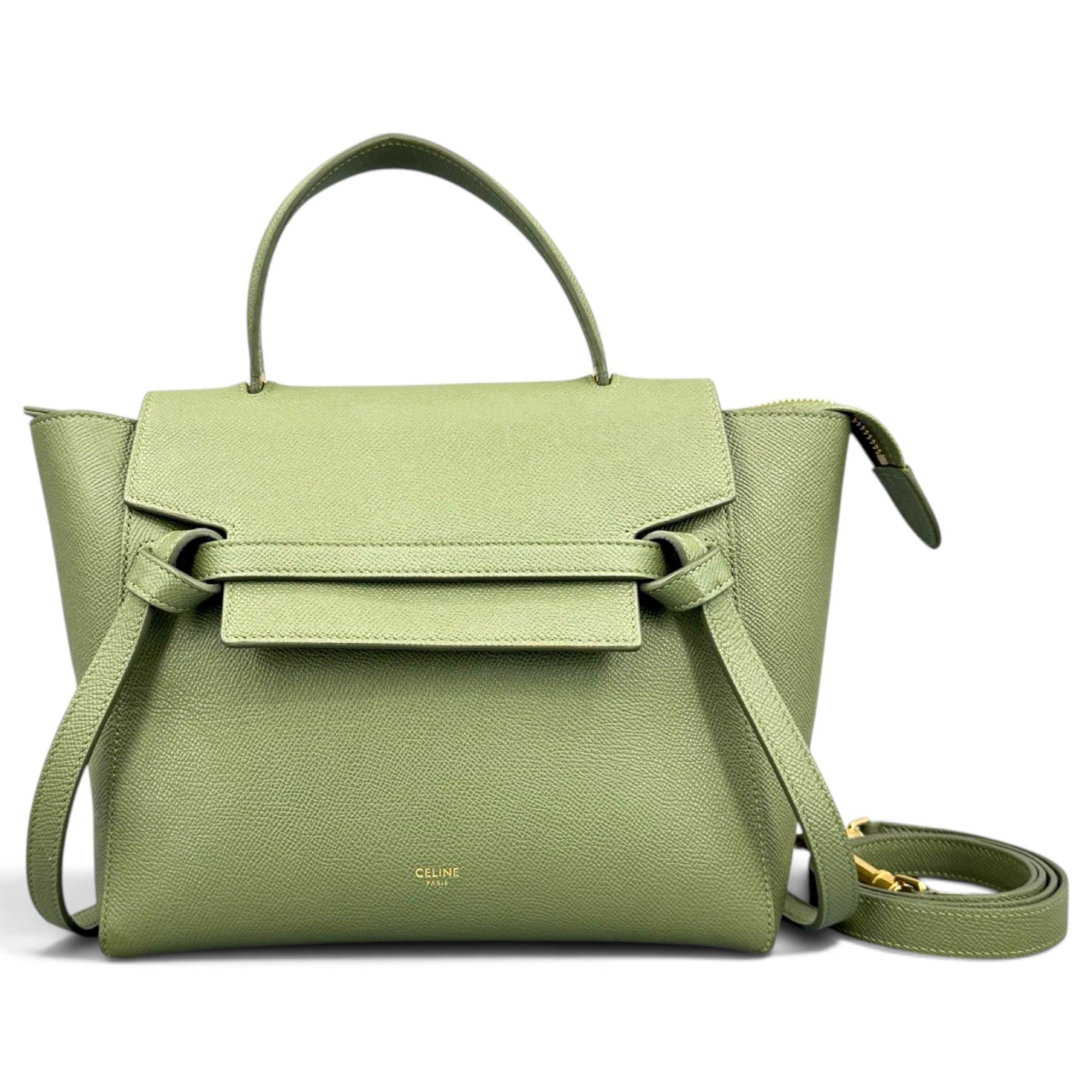 Belt leather handbag