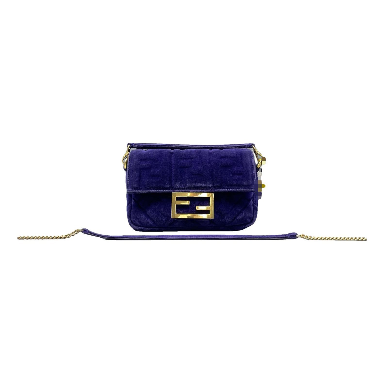 Baguette velvet handbag