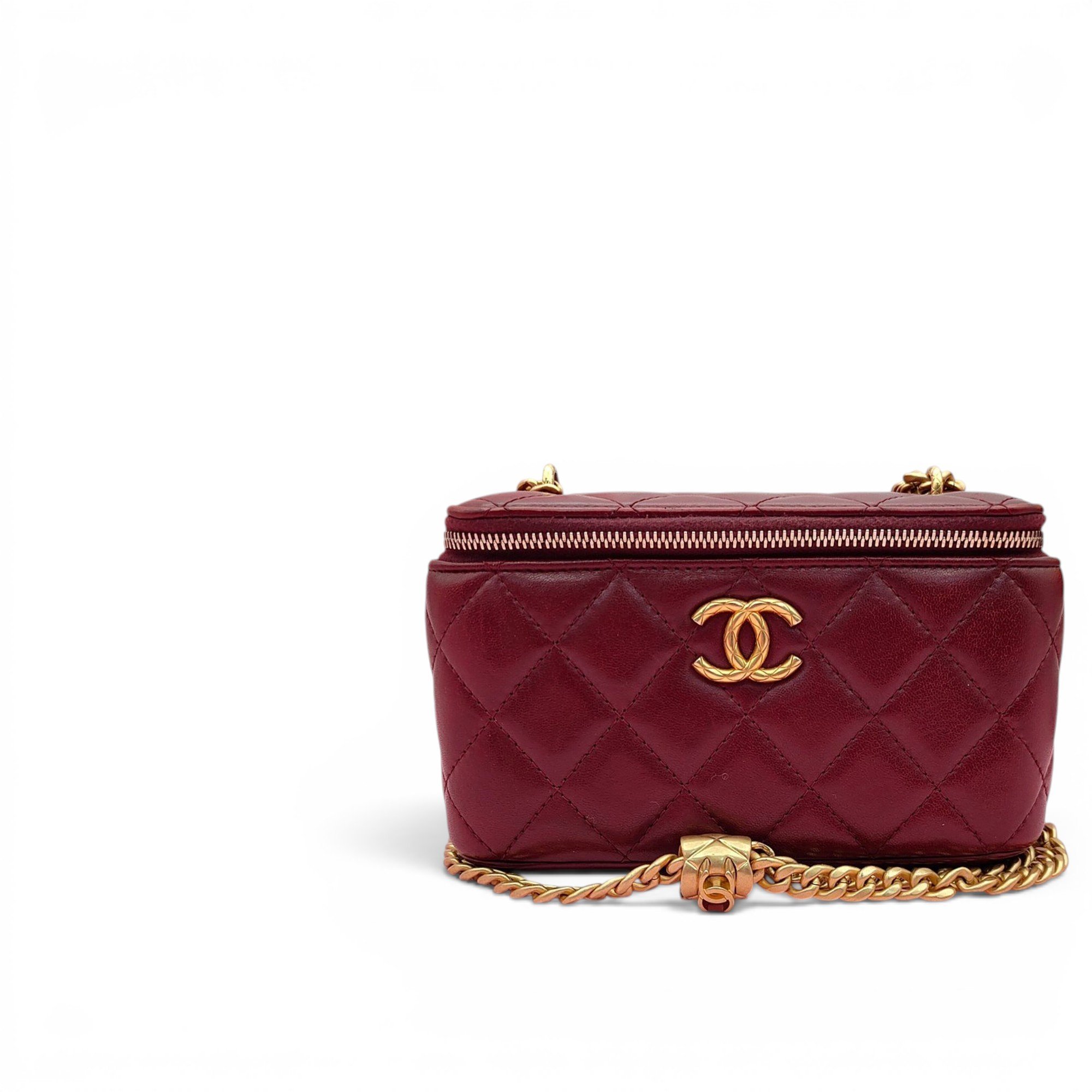 Vanity leather handbag