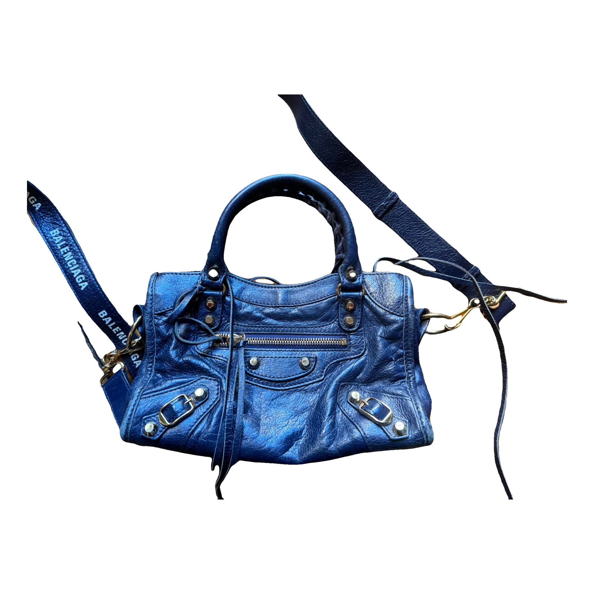 City leather handbag