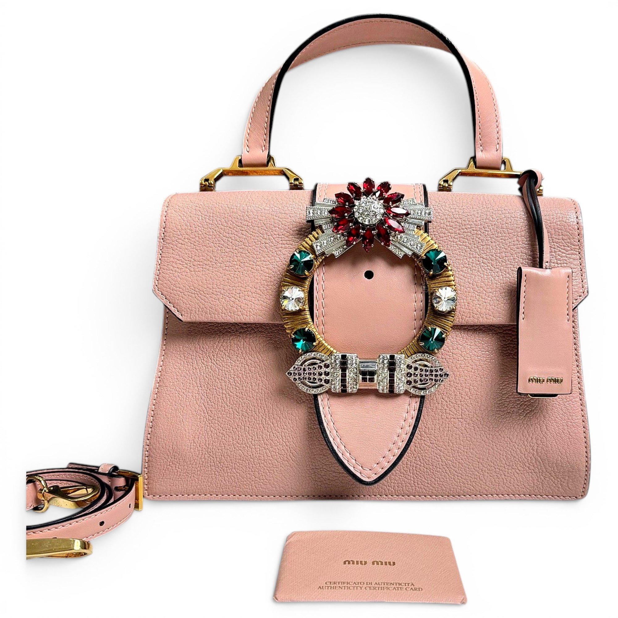 Miu Lady leather handbag