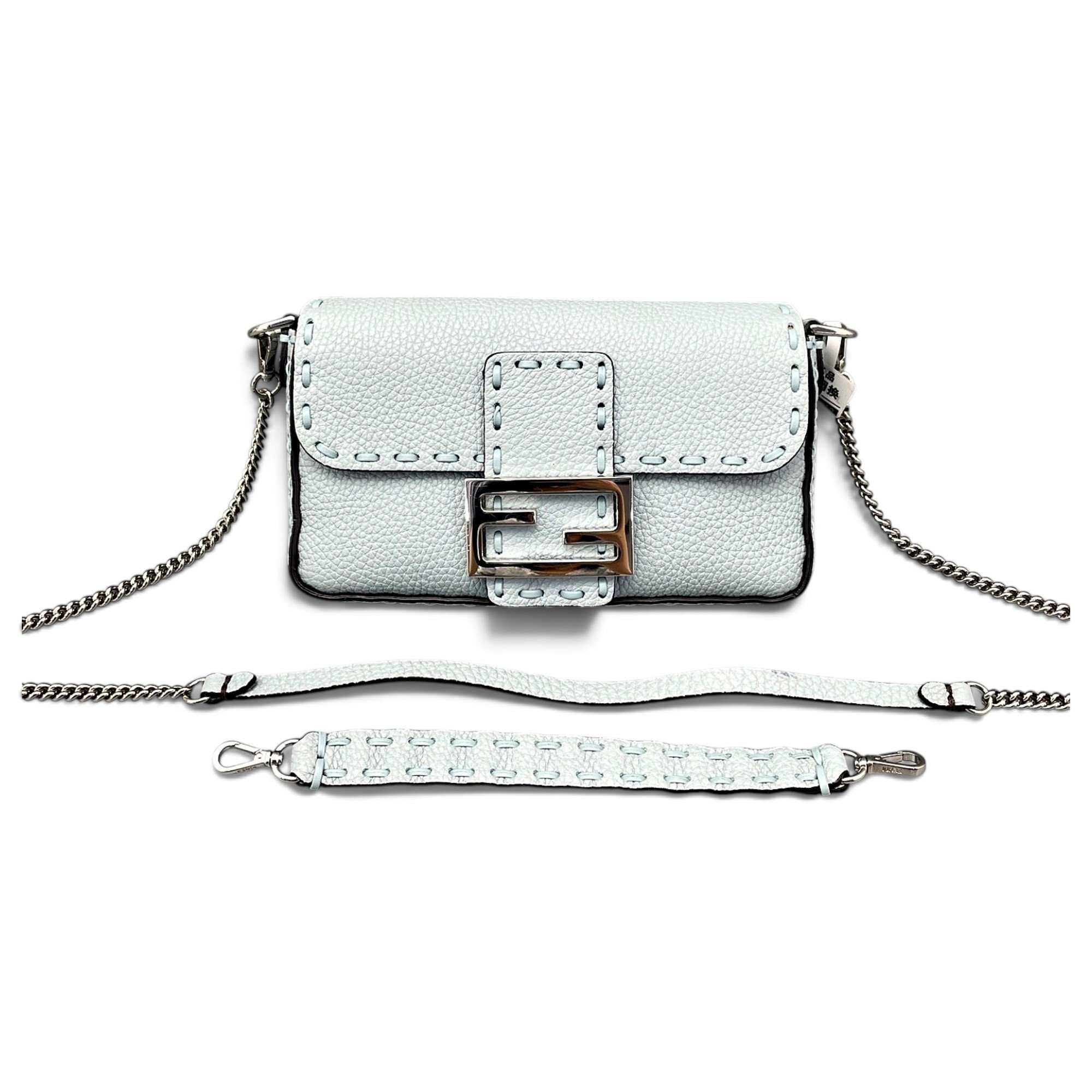 Baguette Chain leather handbag