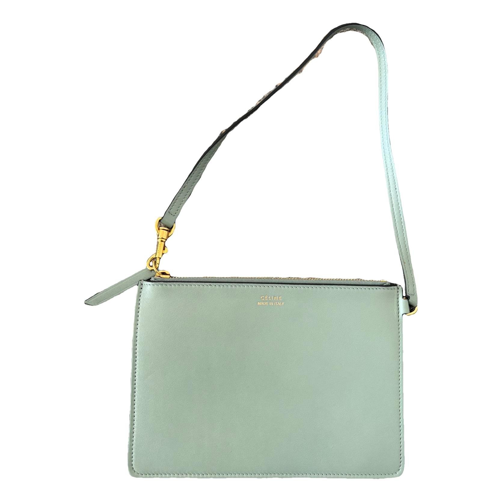 Leather clutch bag