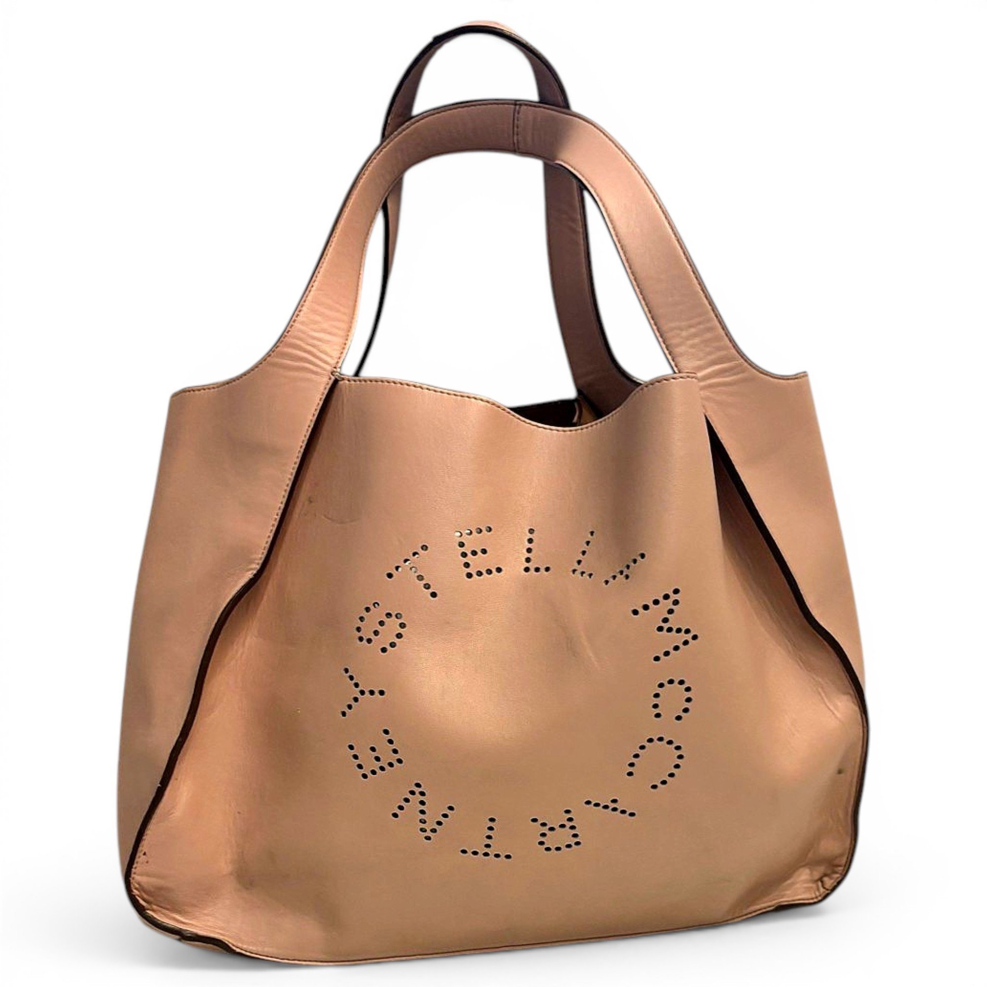 Logo vegan leather tote