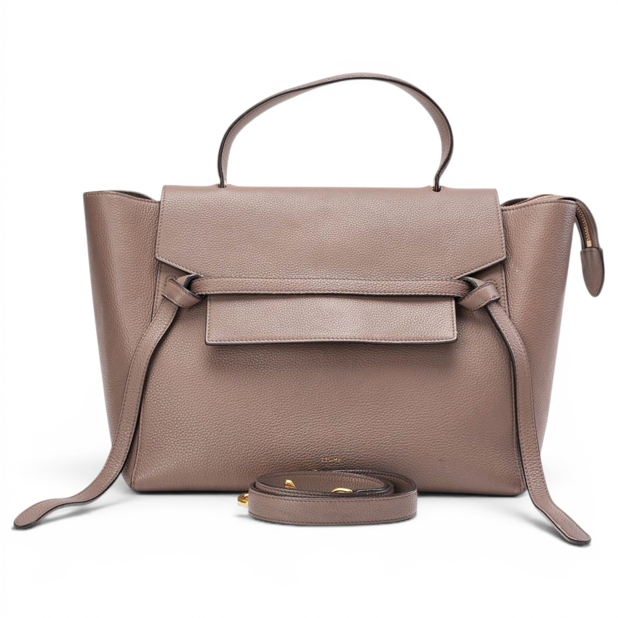 Belt leather handbag