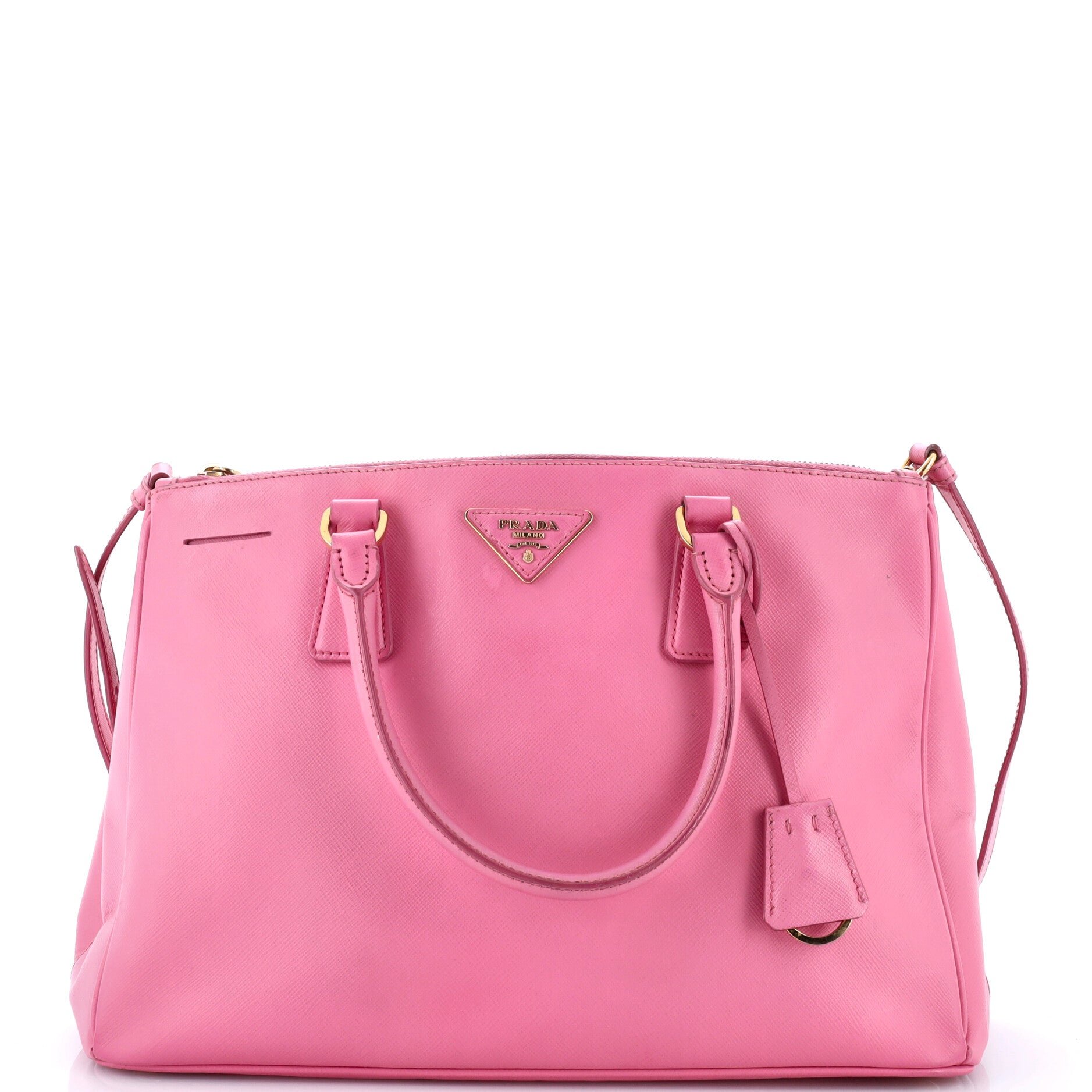 Double Zip Lux Tote Saffiano Leather Medium