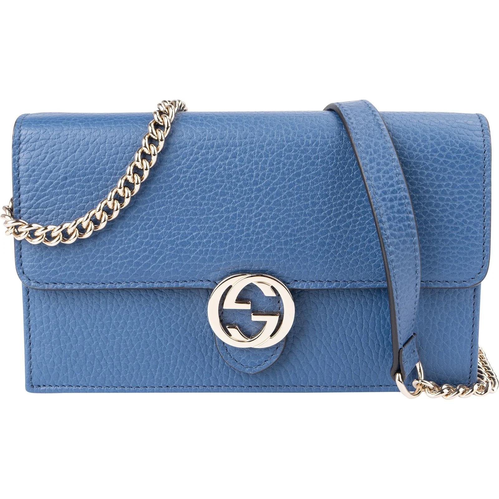 Interlocking leather crossbody bag