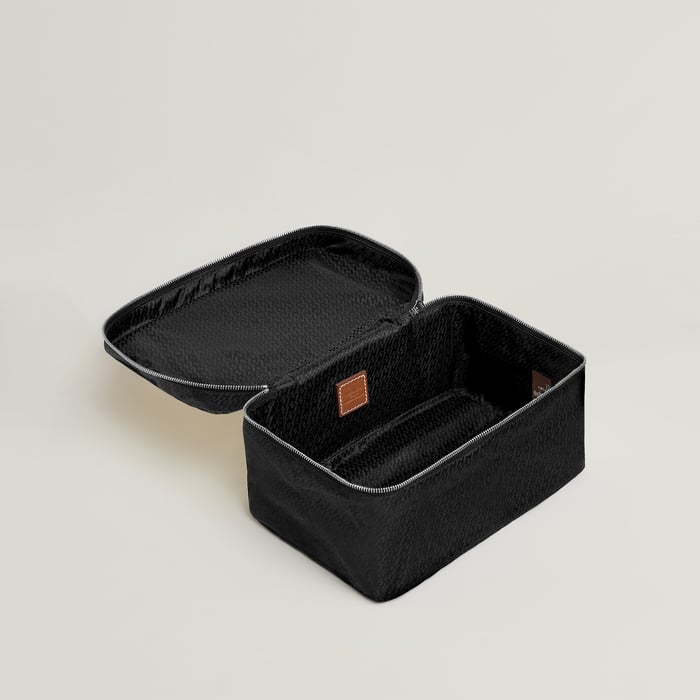 Noir Hermès Travelsilk Mini Travel Cube