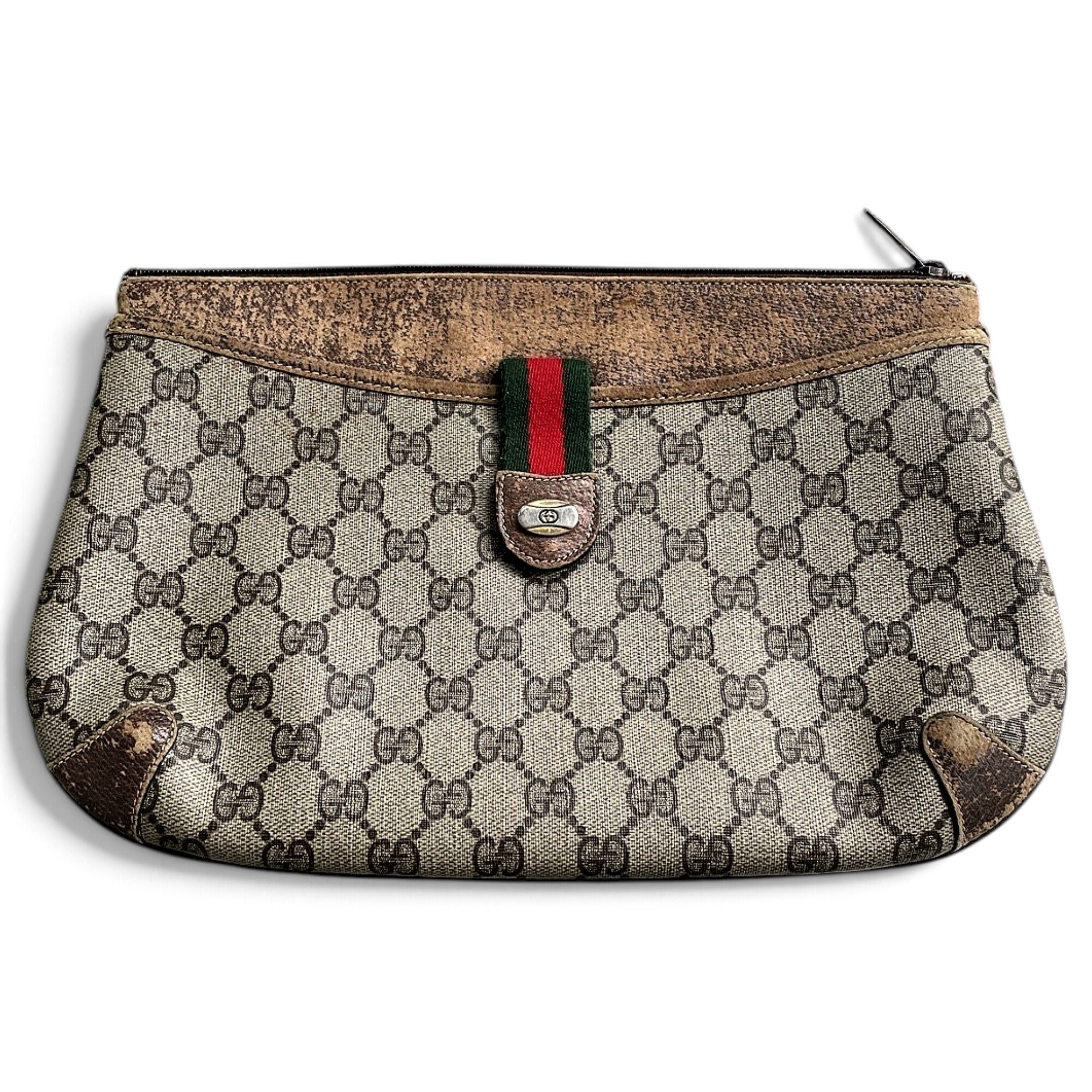 Ophidia leather clutch bag