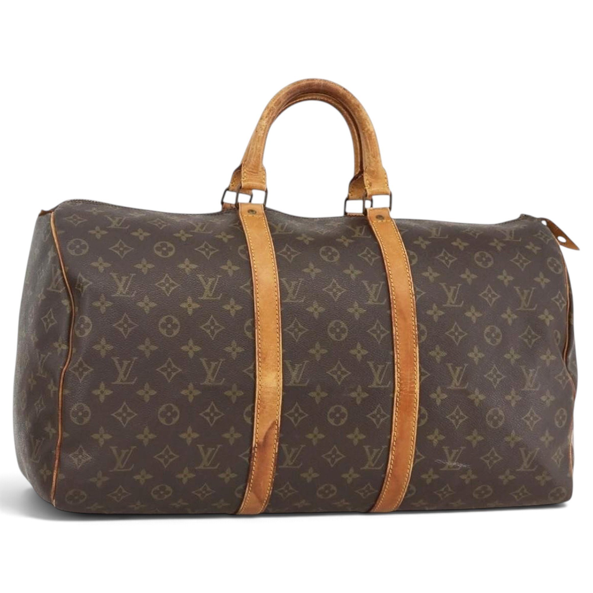 Keepall leather travel bag