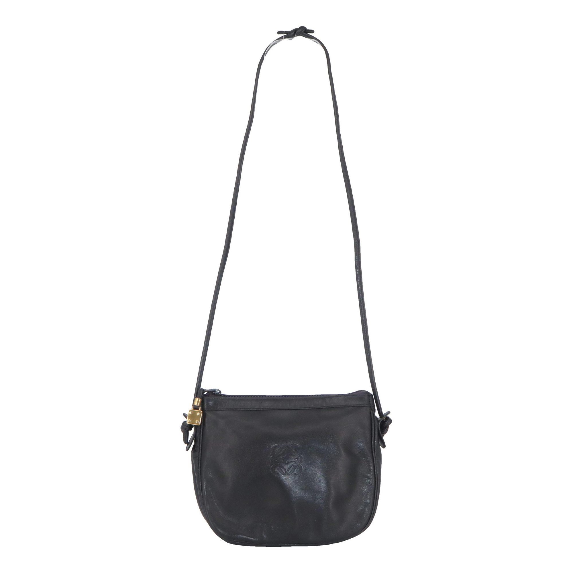 Anagram pony-style calfskin crossbody bag