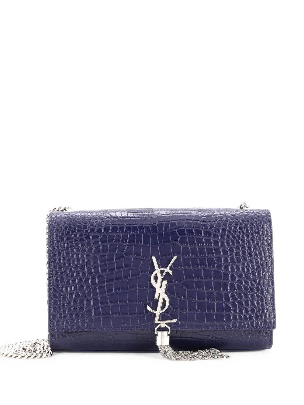 Classic Monogram Tassel Crocodile Embossed Leather Medium crossbody bag