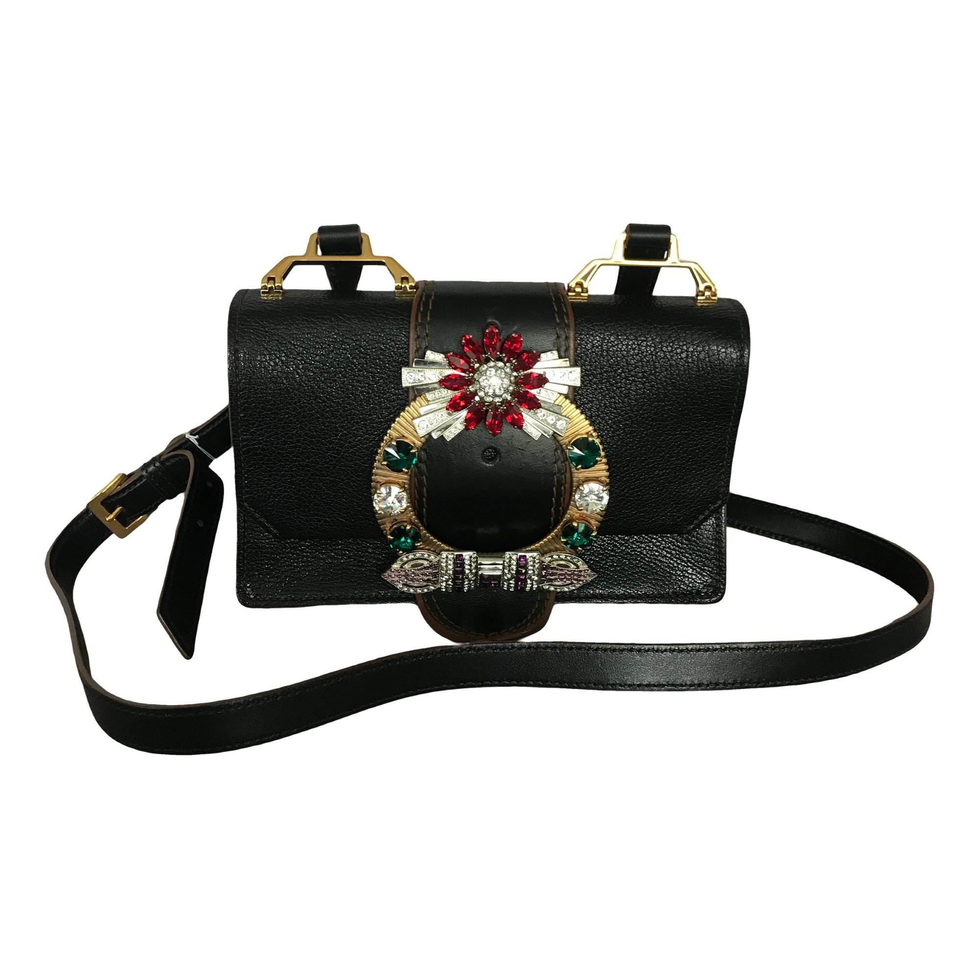 Miu Lady leather handbag