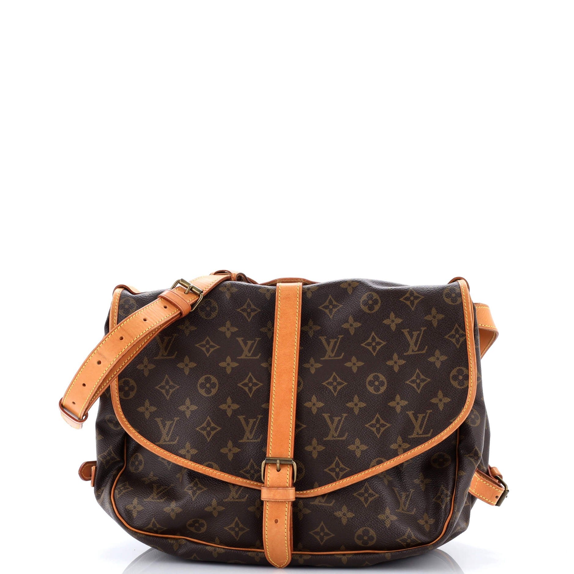 Louis Vuitton Saumur Handbag Monogram Canvas 35