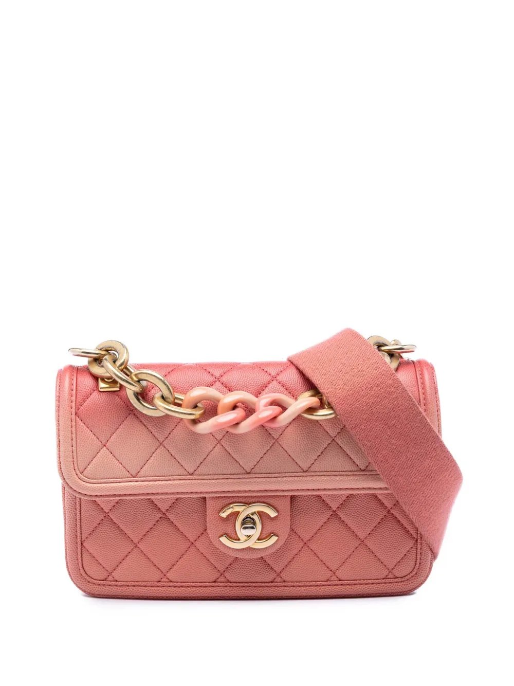 2019 Small Quilted Caviar Sunset On The Sea Flap satchel