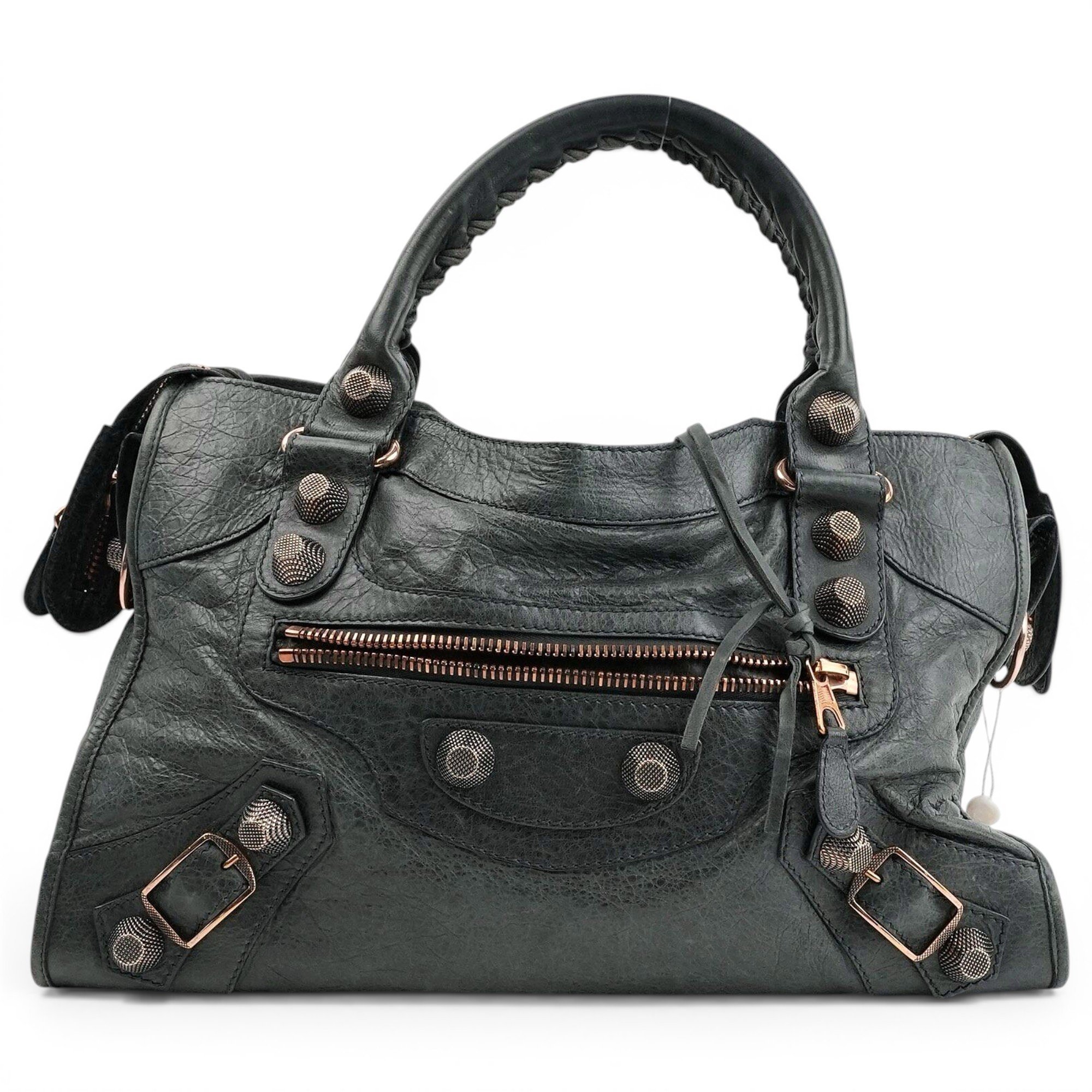 City leather handbag