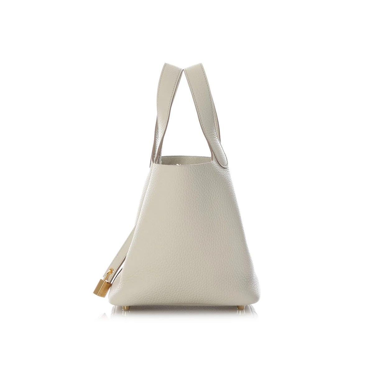 Picotin leather tote