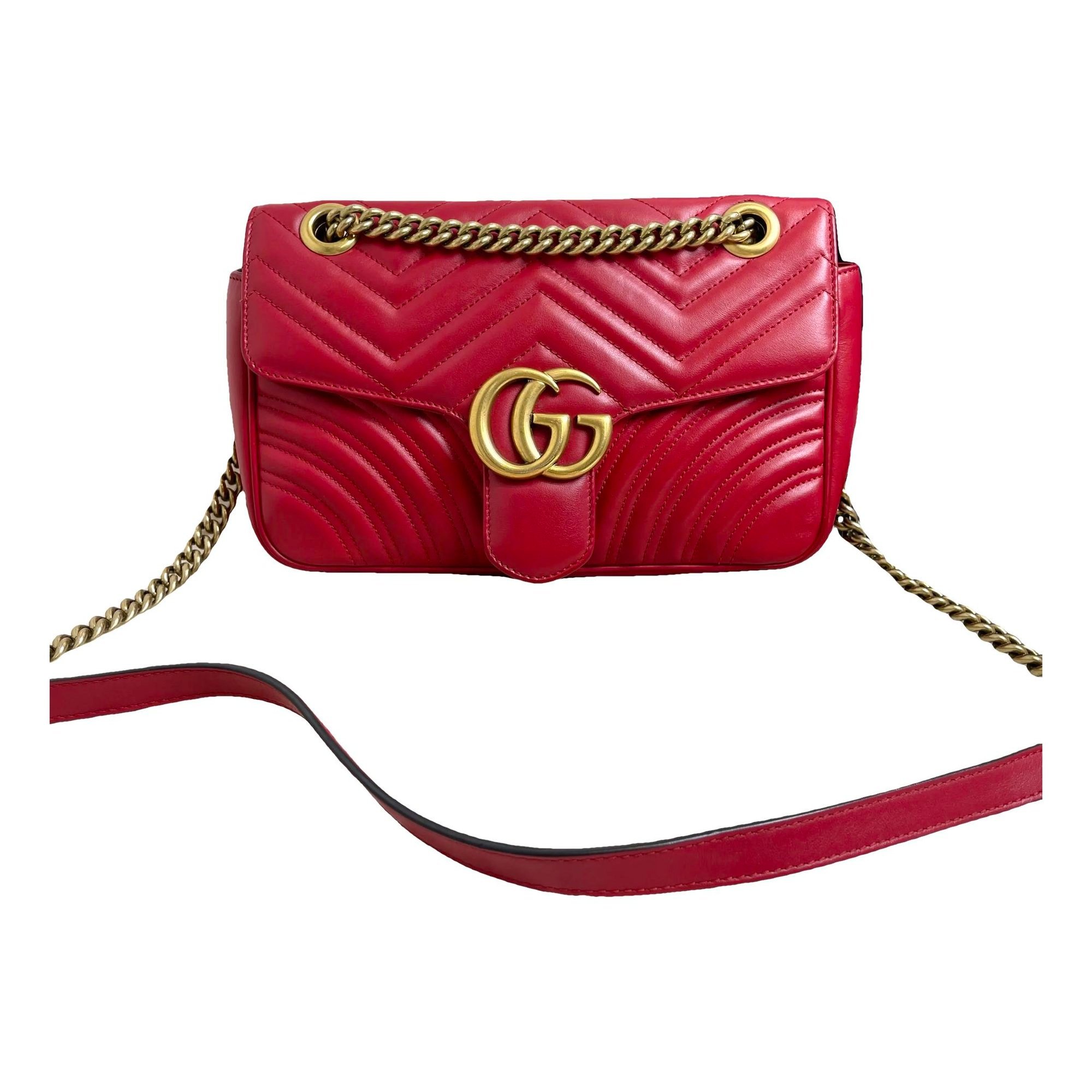 GG Marmont Flap leather crossbody bag