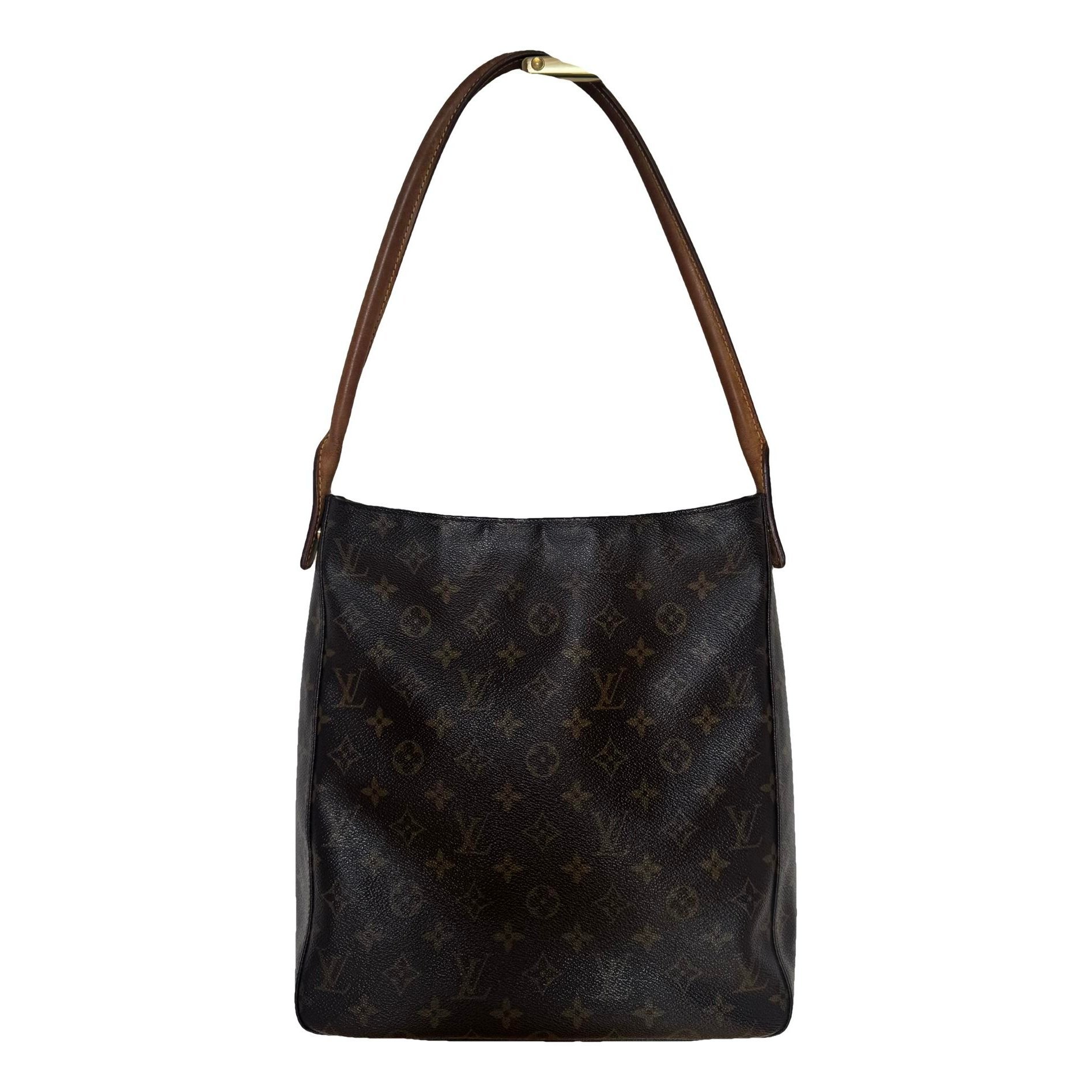 Looping leather handbag