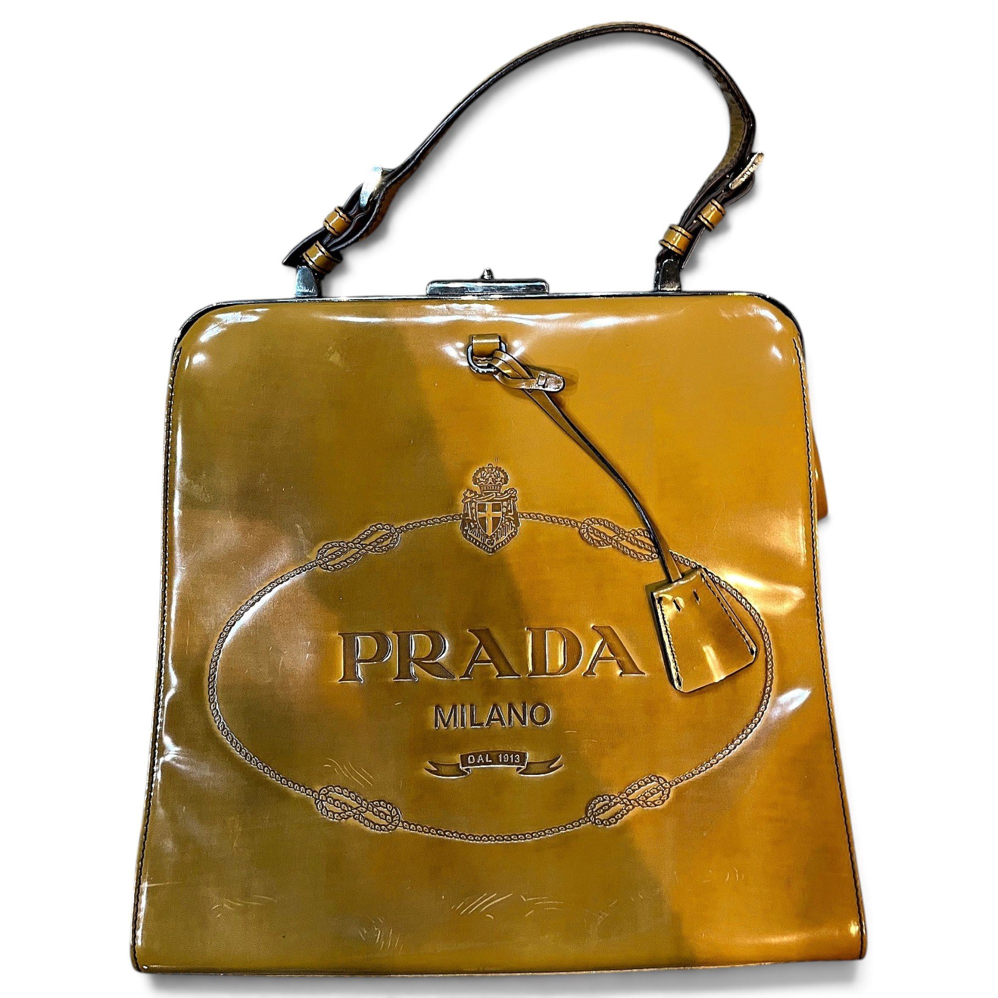 Patent leather handbag