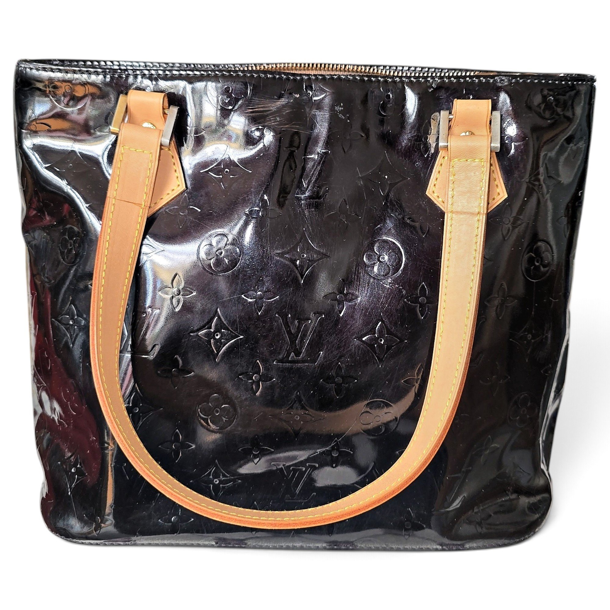 Patent leather handbag