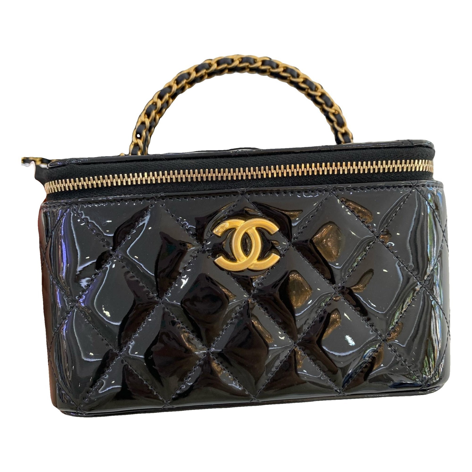 Vanity leather handbag