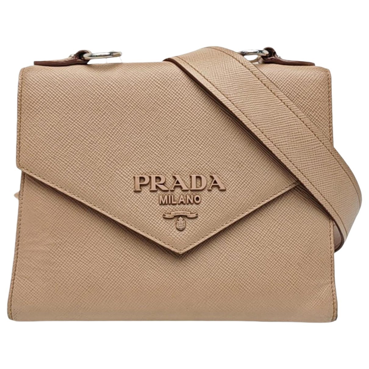 Monochrome leather crossbody bag